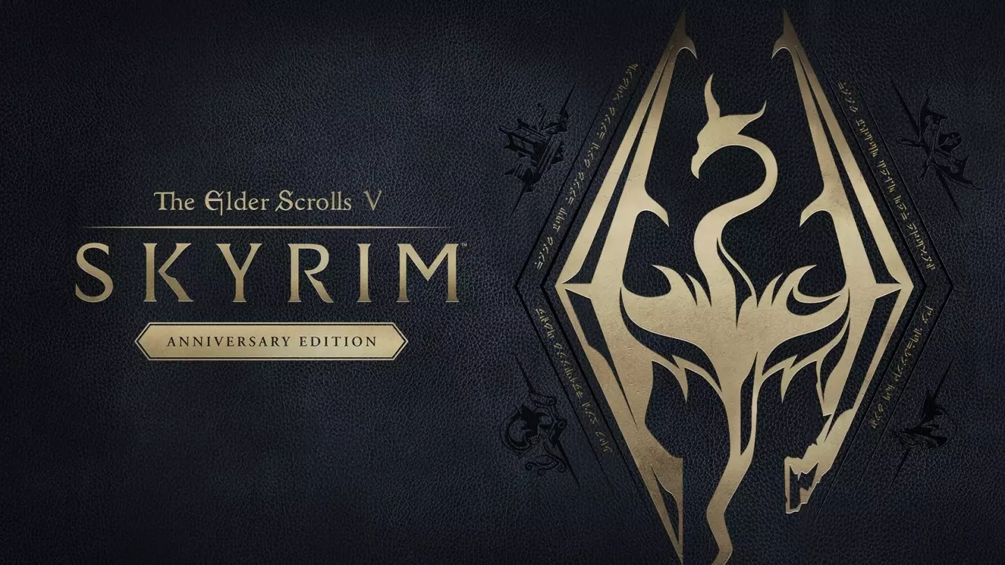 The Elder Scrolls V Skyrim Anniversary Edition promo banner from Nintendo store, Bethesda