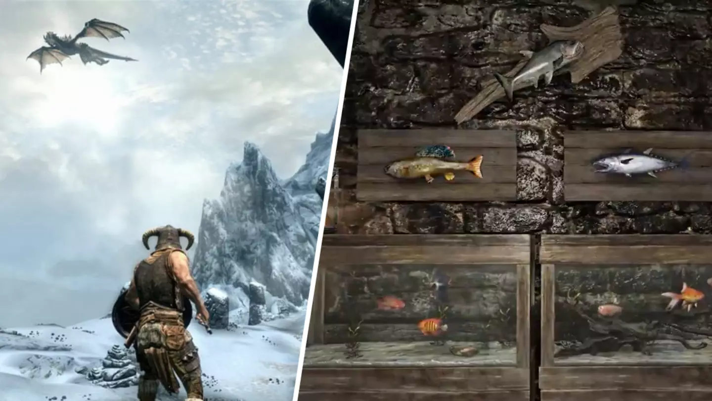 Obviously, A 'Skyrim' Player Has Already Beaten The Game With The Fishing Rod