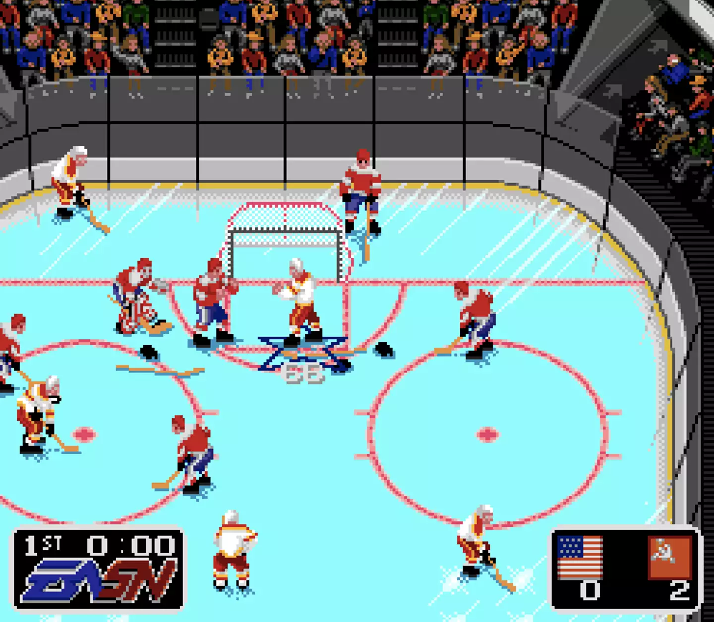 EA Hockey, aka NHL Hockey, was on EA Sports Double Header and was always great for one-on-one play with pals after school /