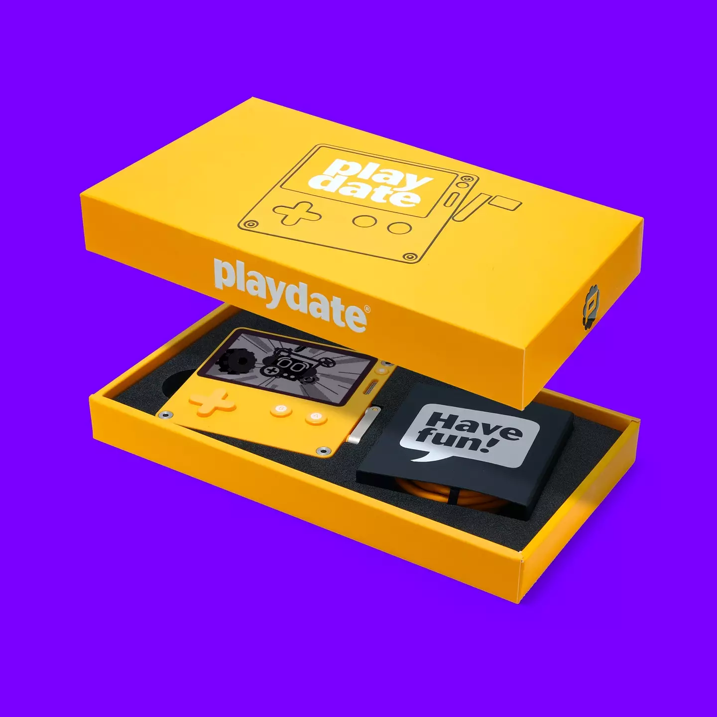 The Playdate packaging is simple but delightful /