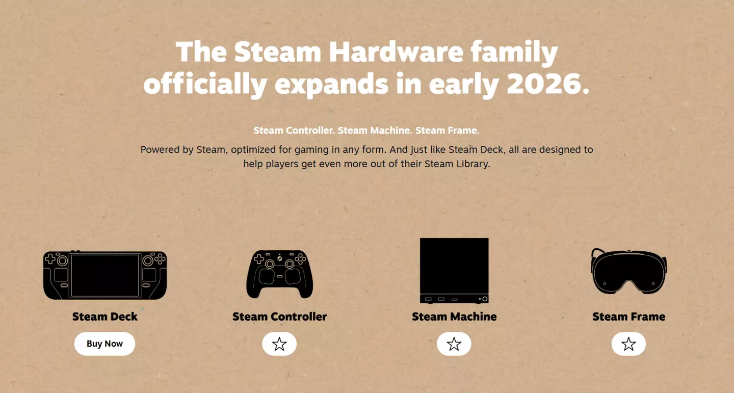 The "early 2026" release date featured on the official Steam Hardware page, Valve