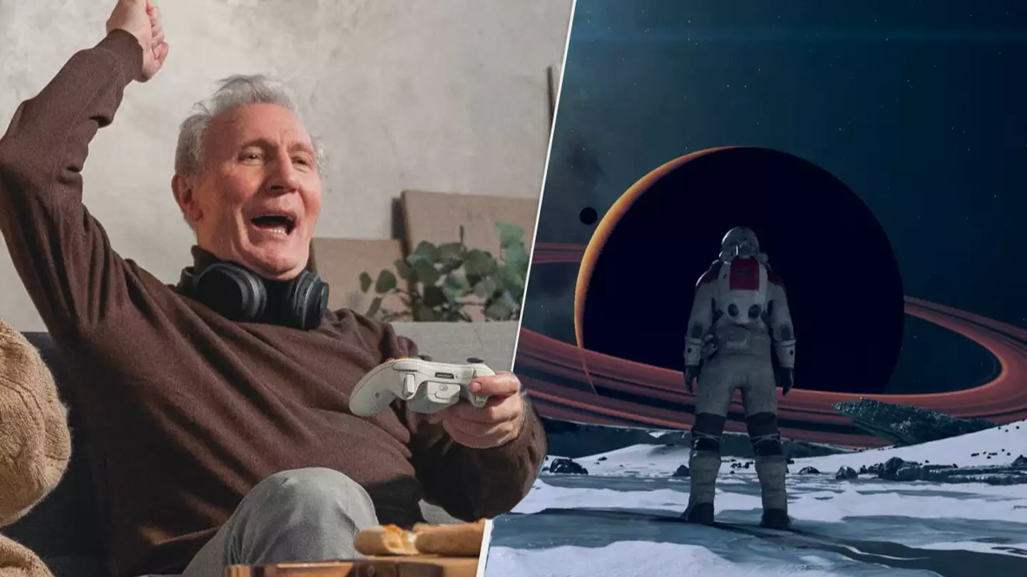 Senior citizen gamers celebrate their retirements because they can play Starfield all day