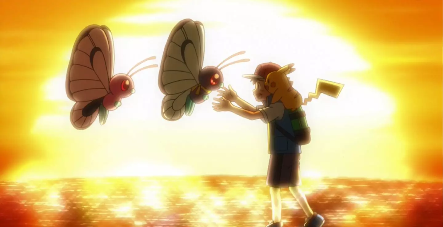 Ash has finally reunited with Butterfree. /