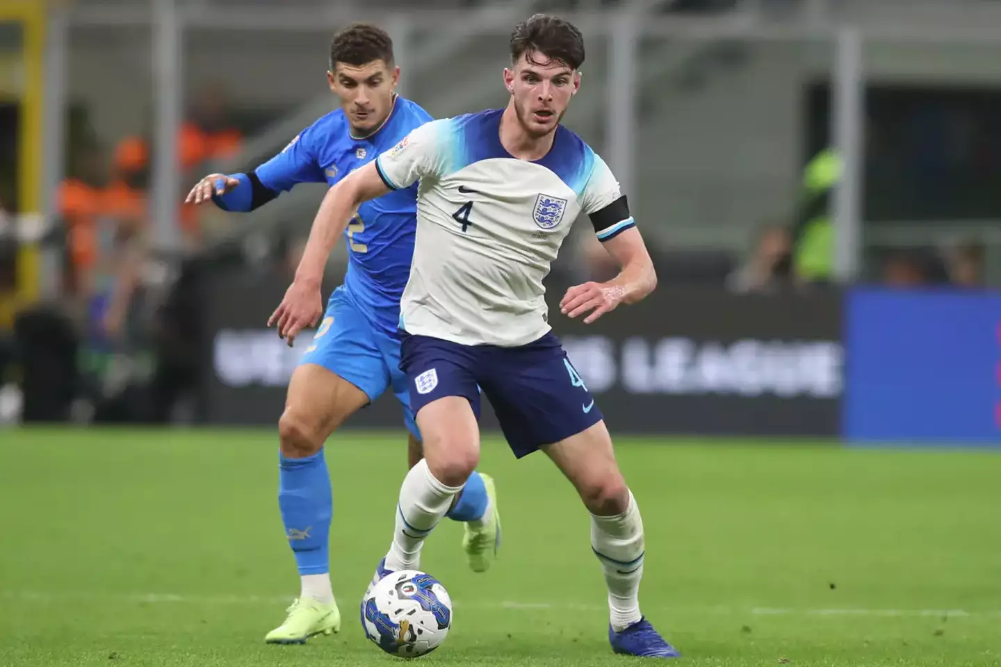 Declan Rice playing for England /