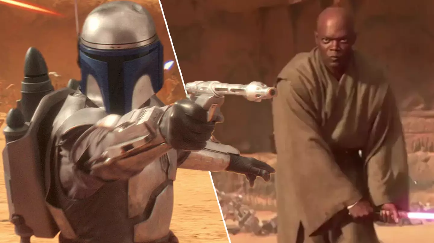'Attack Of The Clones' Extended Mace Windu Vs Jango Fett Fight Is So Much Better