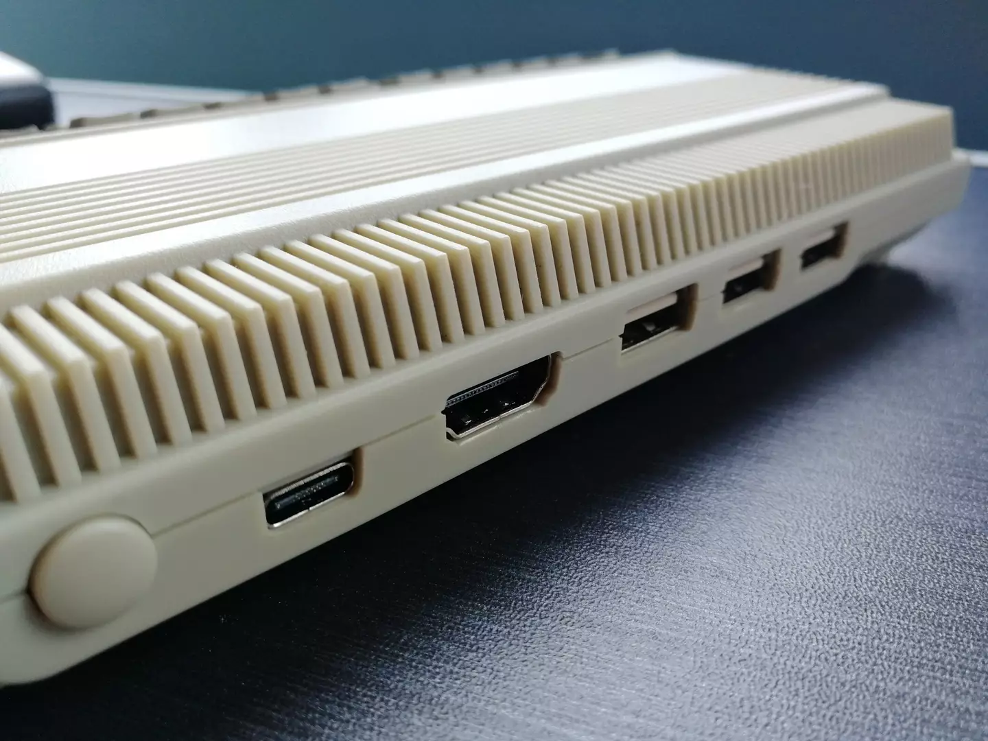 The rear of the unit has three USB ports, and Retro Games say you can connect a keyboard but this is something we couldn’t test / credit: the author