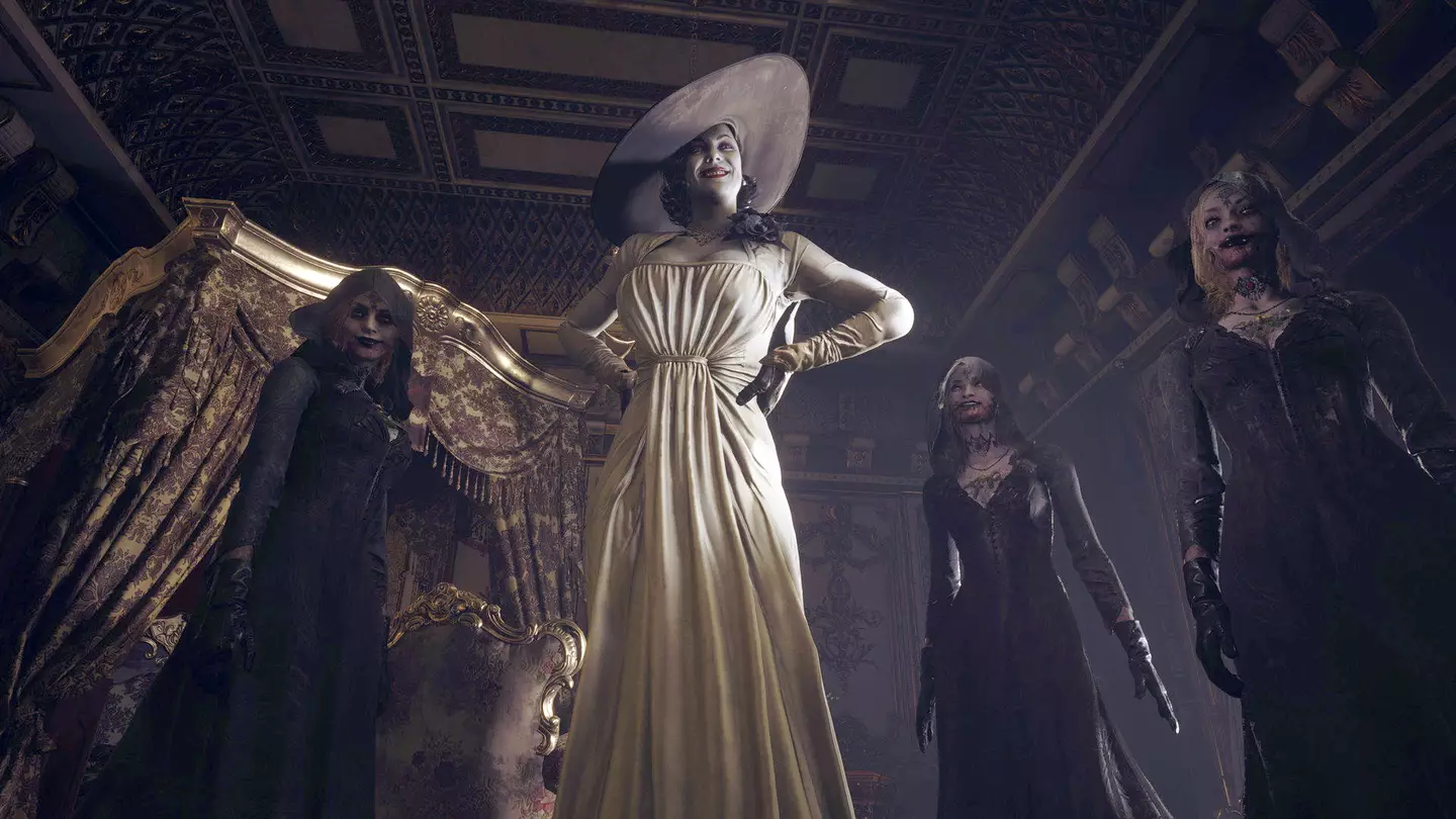 Lady Dimitrescu and her daughters in Resident Evil Village, Capcom