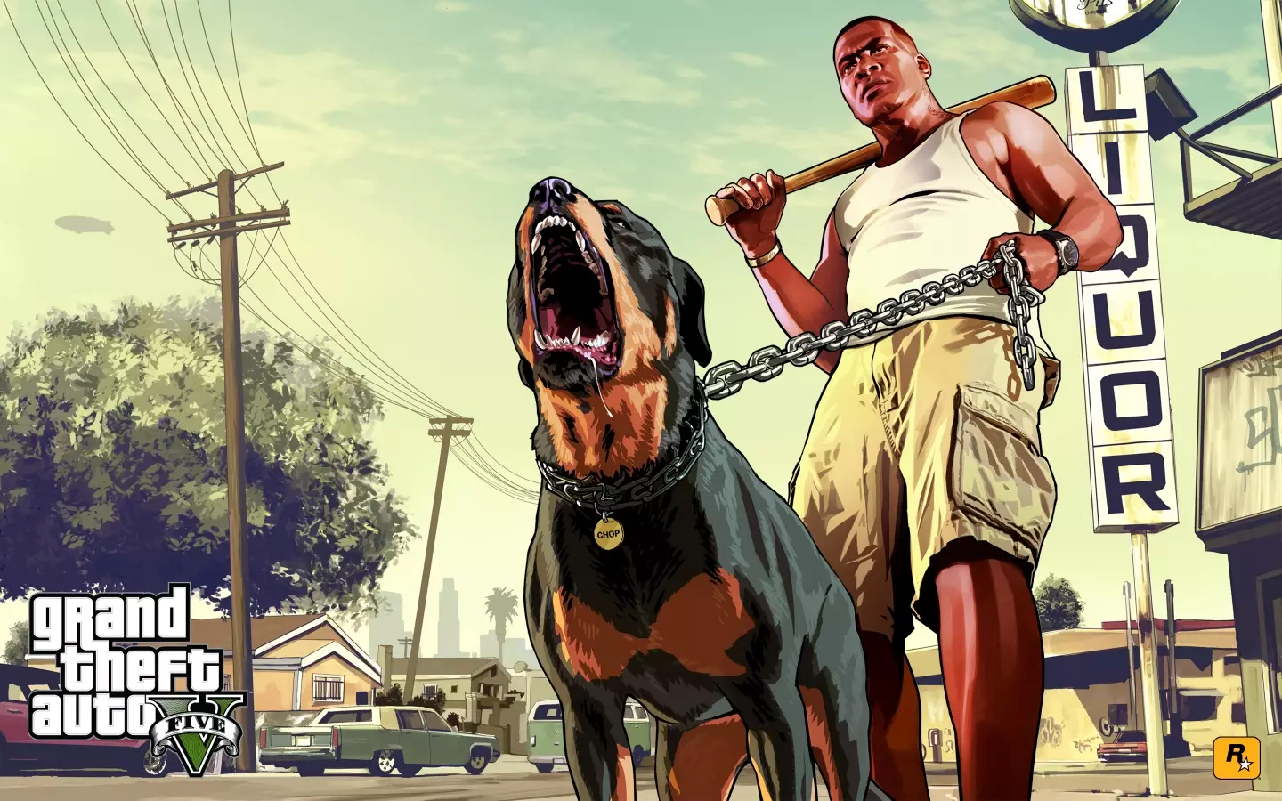 The Chop and Franklin artwork in question, Rockstar Games