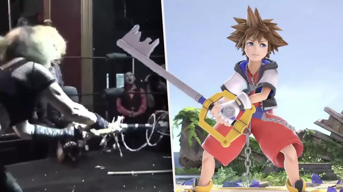 Wrestler Destroys Opponent Using... A Keyblade Wrapped In Barbed Wire