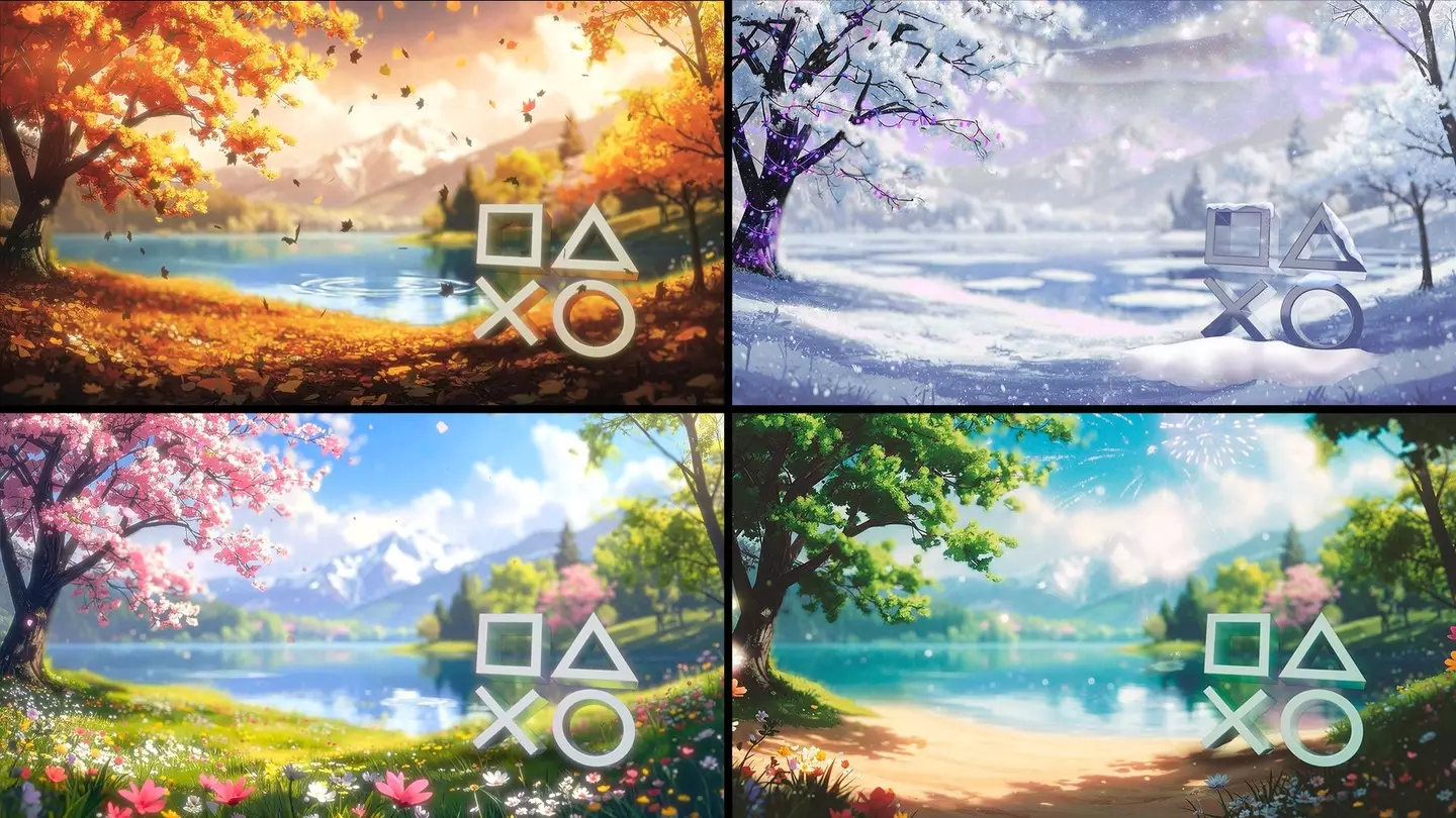 The previously released seasonal wallpapers for the PS5, Sony