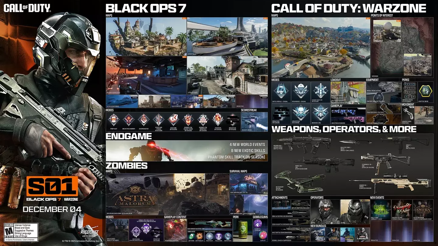Call of Duty: Black Ops 7 Season 1 Roadmap/