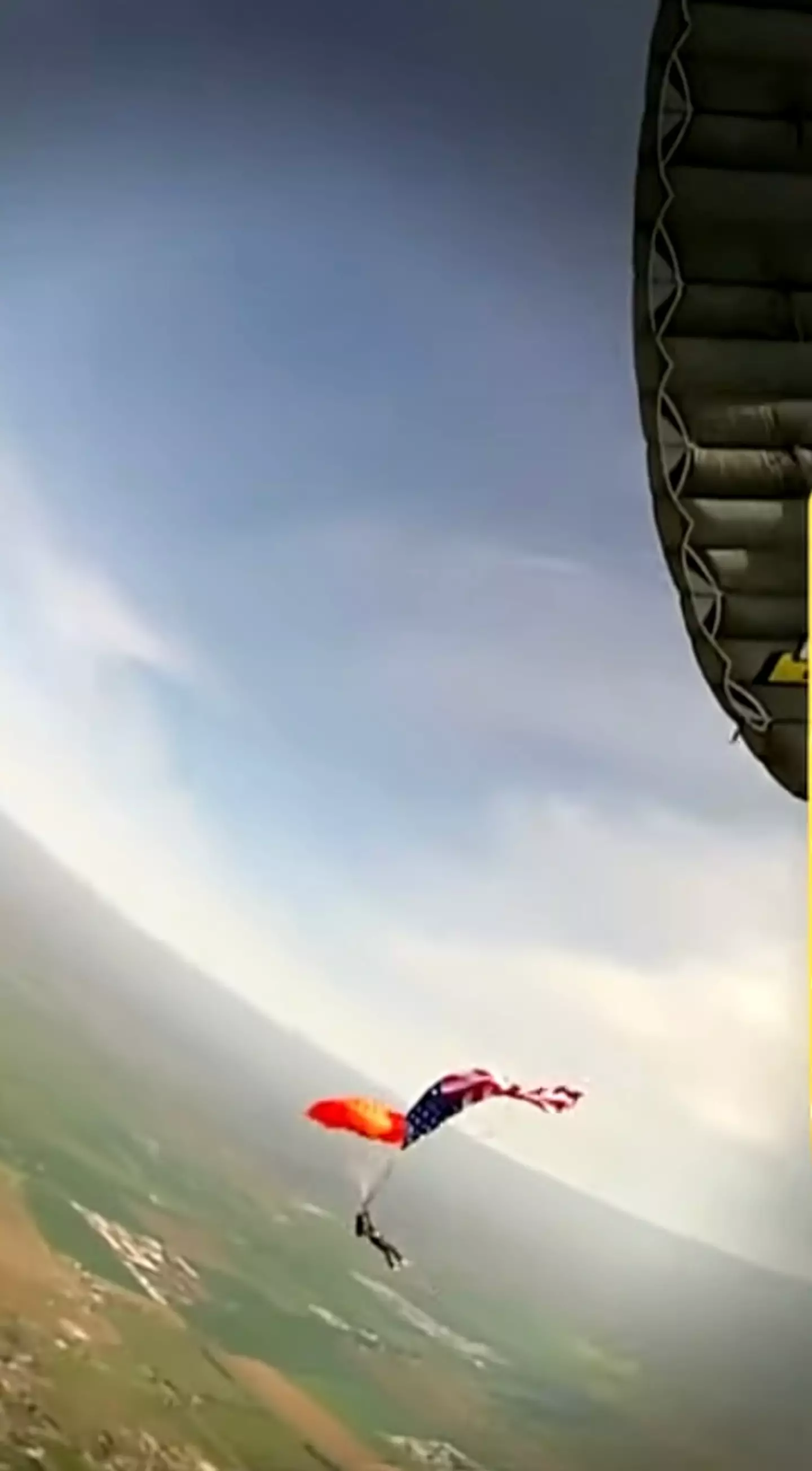 Craig Stapleton, then 51, thought he was done for when his stunt went wrong and his parachutes failed. (ABC)