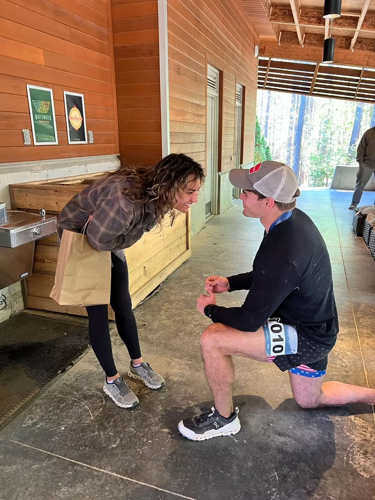 Christopher popped the question after a marathon (Kennedy News and Media)