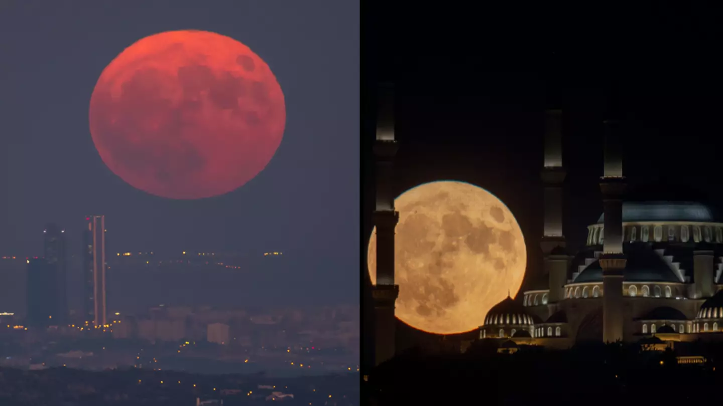 Incredible photos show the sturgeon supermoon around the world