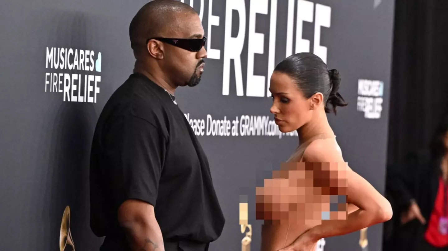 Lip reader reveals 'five-word comment' Kanye West made to Bianca Censori before she dropped coat at Grammys