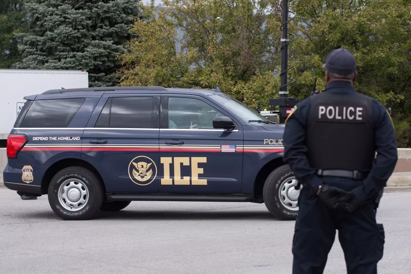 The man didn't even have time to reach his family before ICE detained him (Jacek Boczarski/Anadolu via Getty Images)