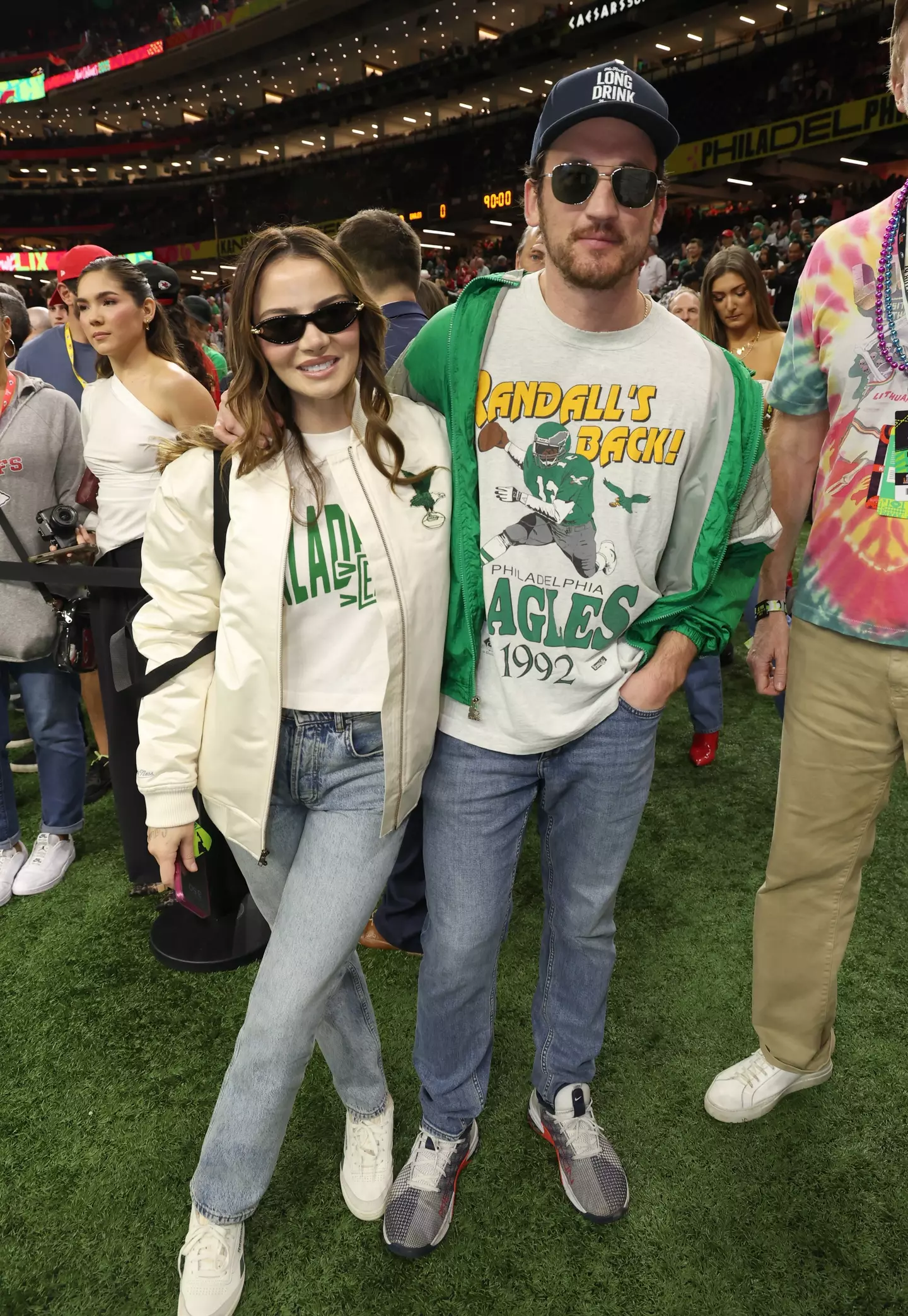 Keleigh Sperry Teller and Miles Teller (Kevin Mazur/Getty Images for Roc Nation)