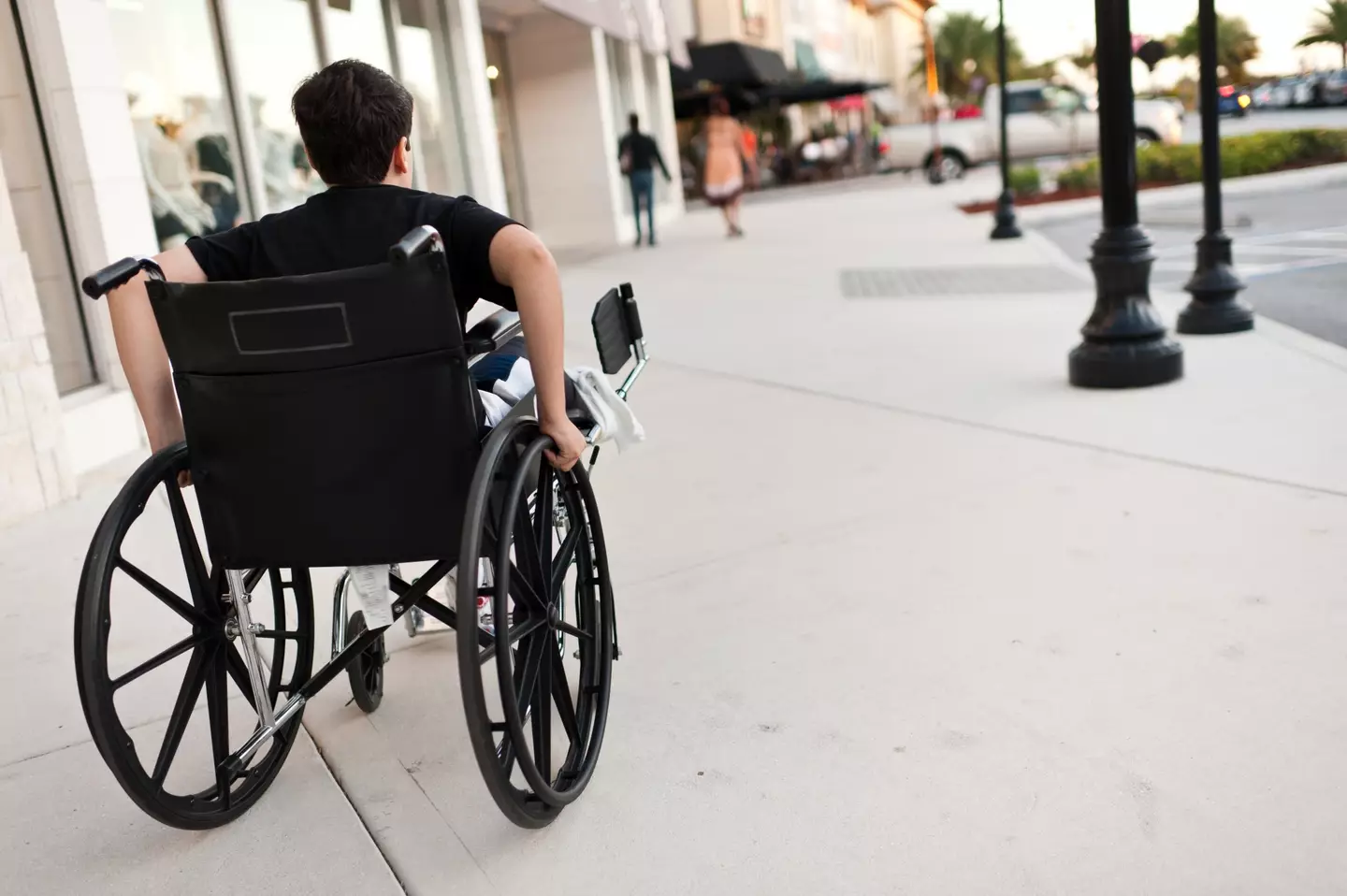 Wheelchair users told her they understood completely the frustration with people touching their vital equipment.