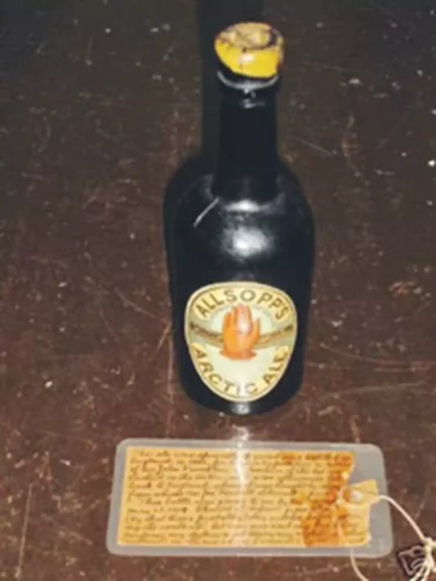 The bottle of Allsopp's Arctic Ale, which sold for $503,300.
