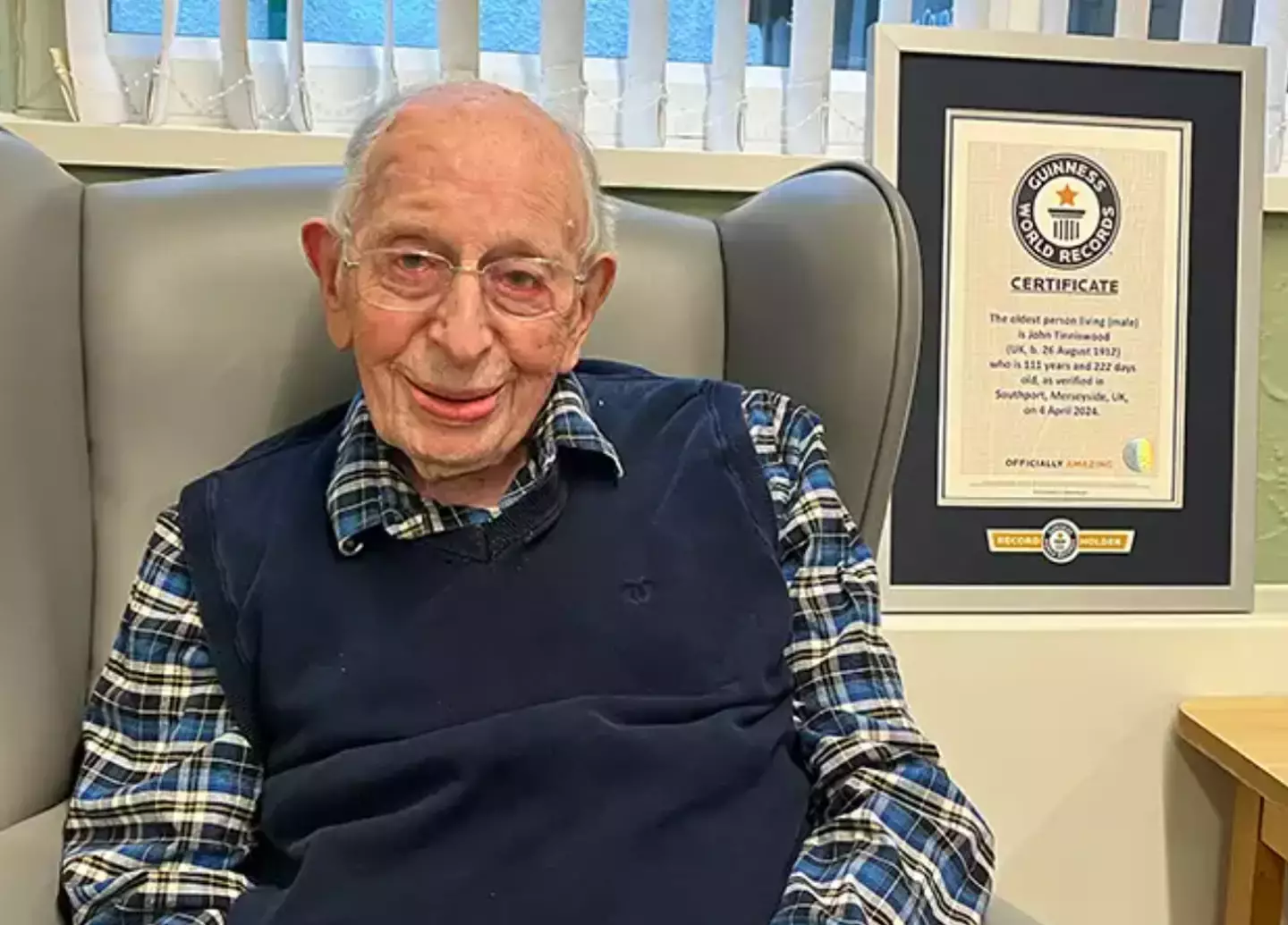 The world's oldest man. (Guinness World Records)