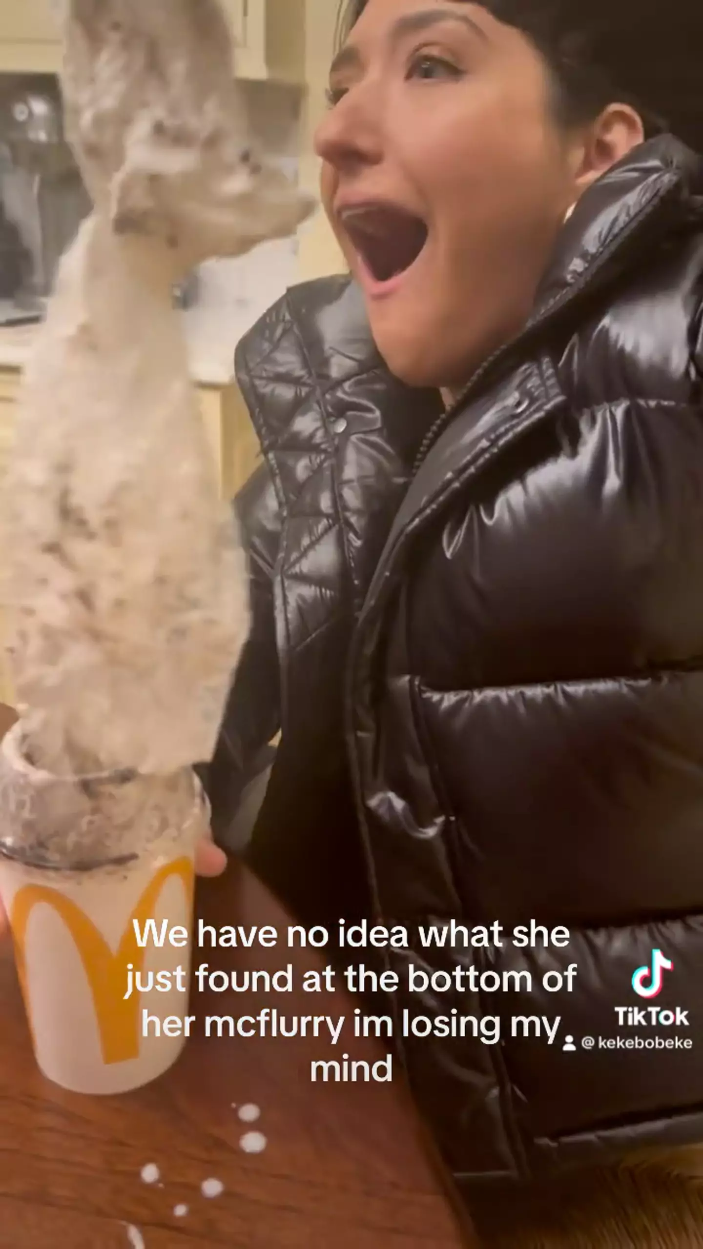 The woman was certainly taken aback.