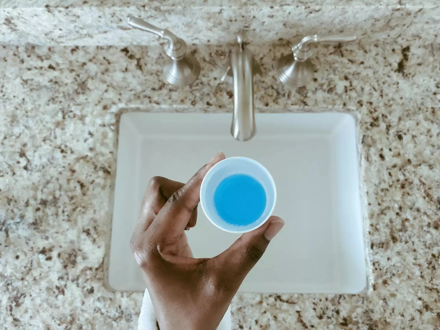 You should avoid mouthwash 30 minutes before or after brushing (Getty Stock Images)