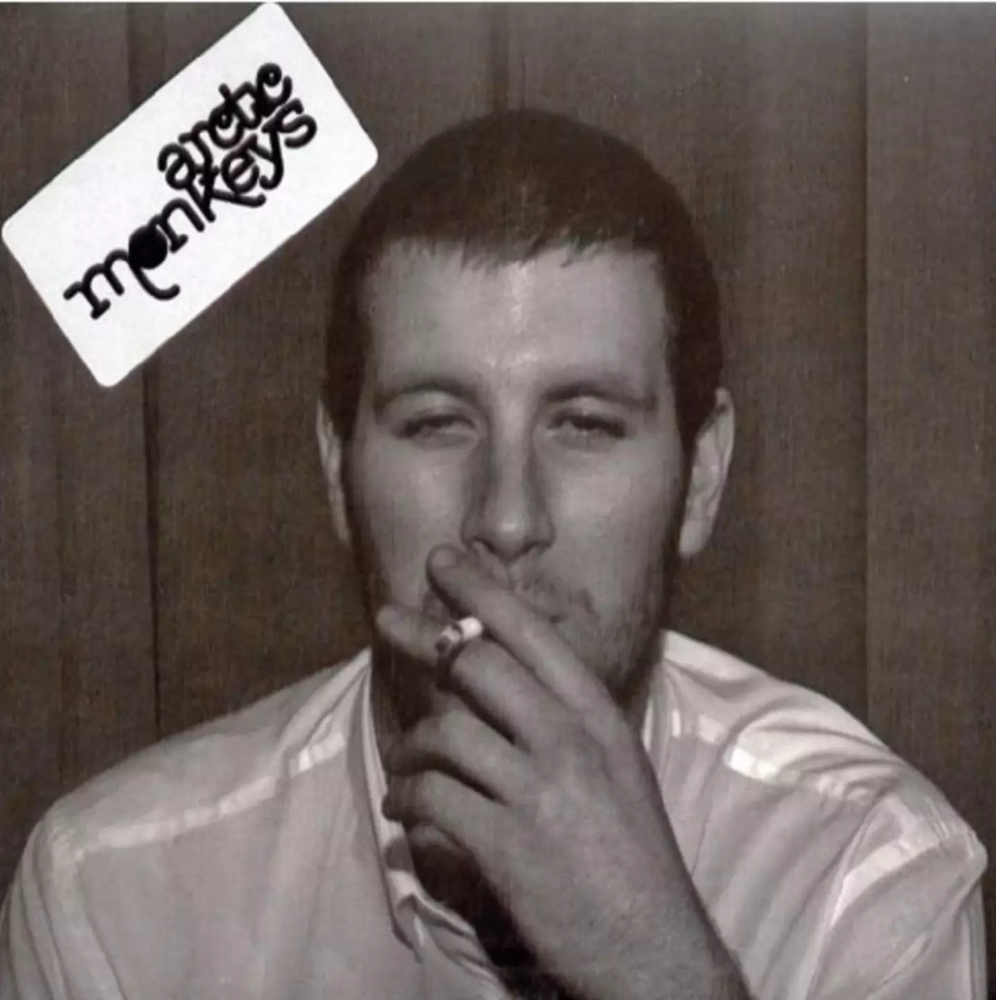 Chris McClure featured on the cover of Arctic Monkeys' debut album when he was just 19 years old (Domino)