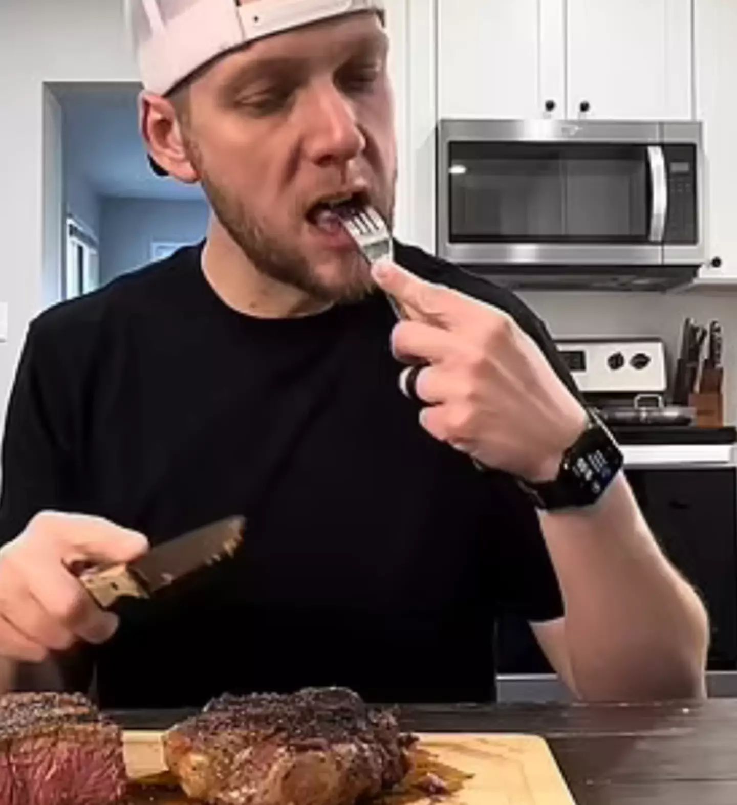 Patrick managed to lose 10 stone thanks to his strict diet (YouTube/carnivorecouple)