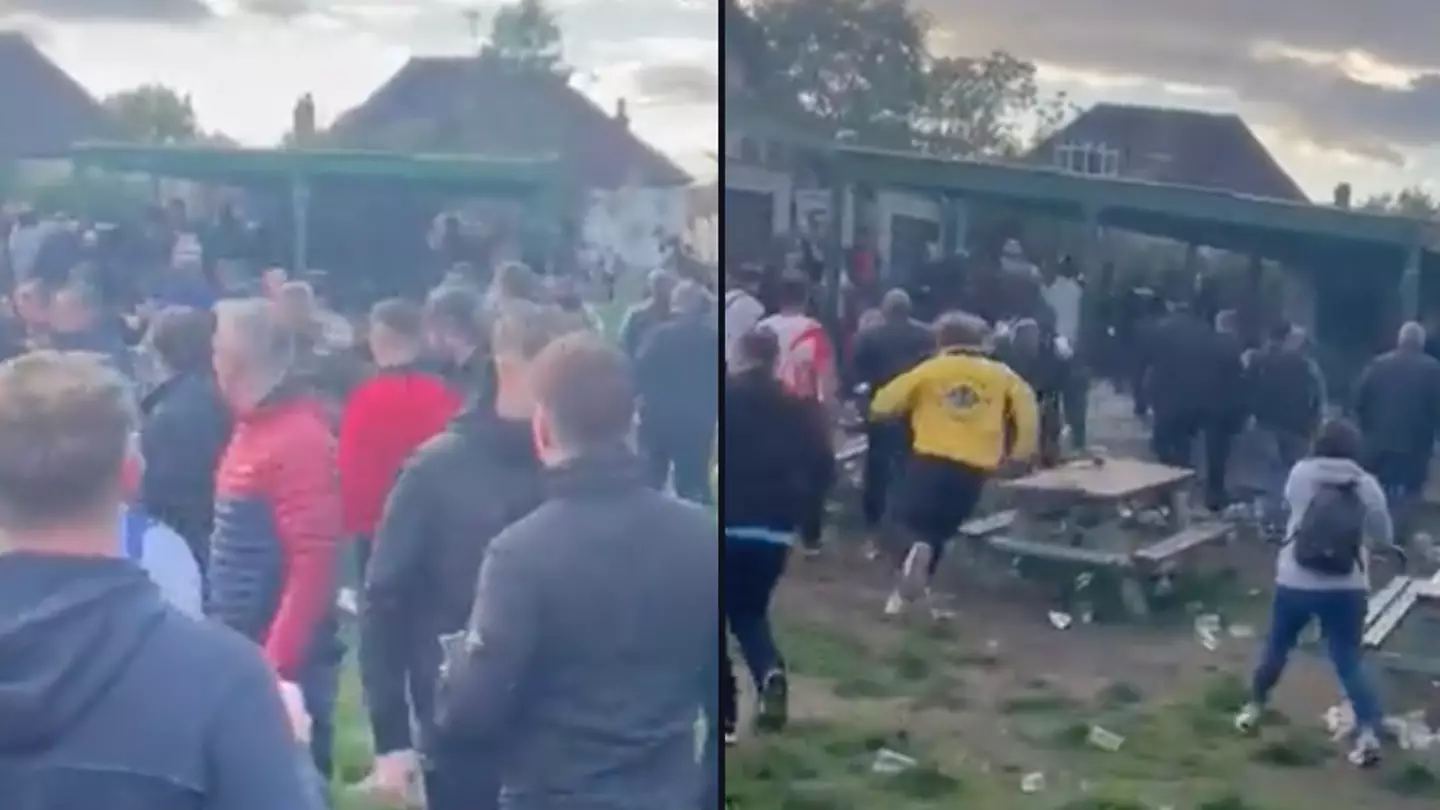 Five people hospitalised as 100 German fans storm Wembley pub