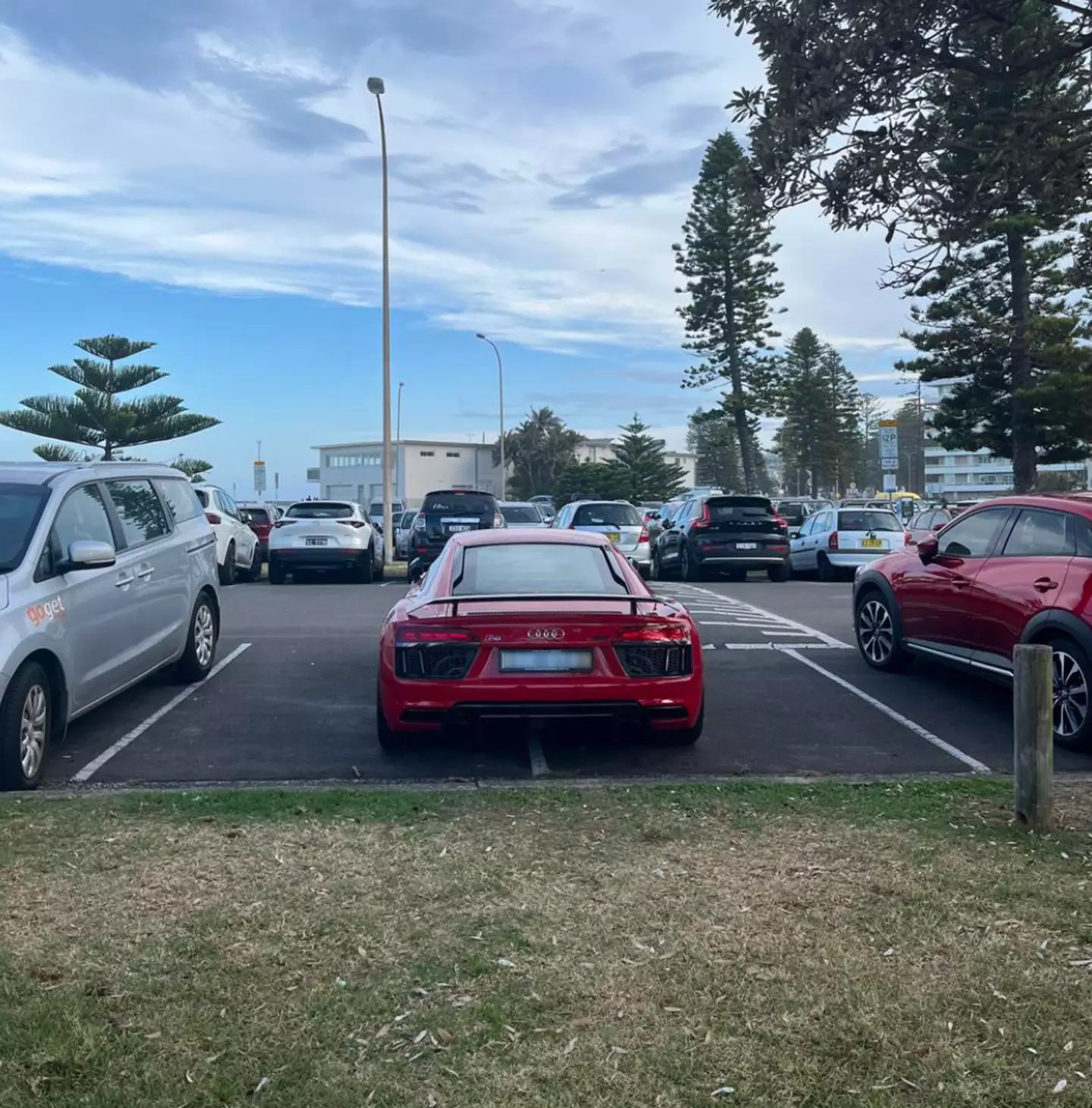 The Audi driver was shamed online for their parking choice.