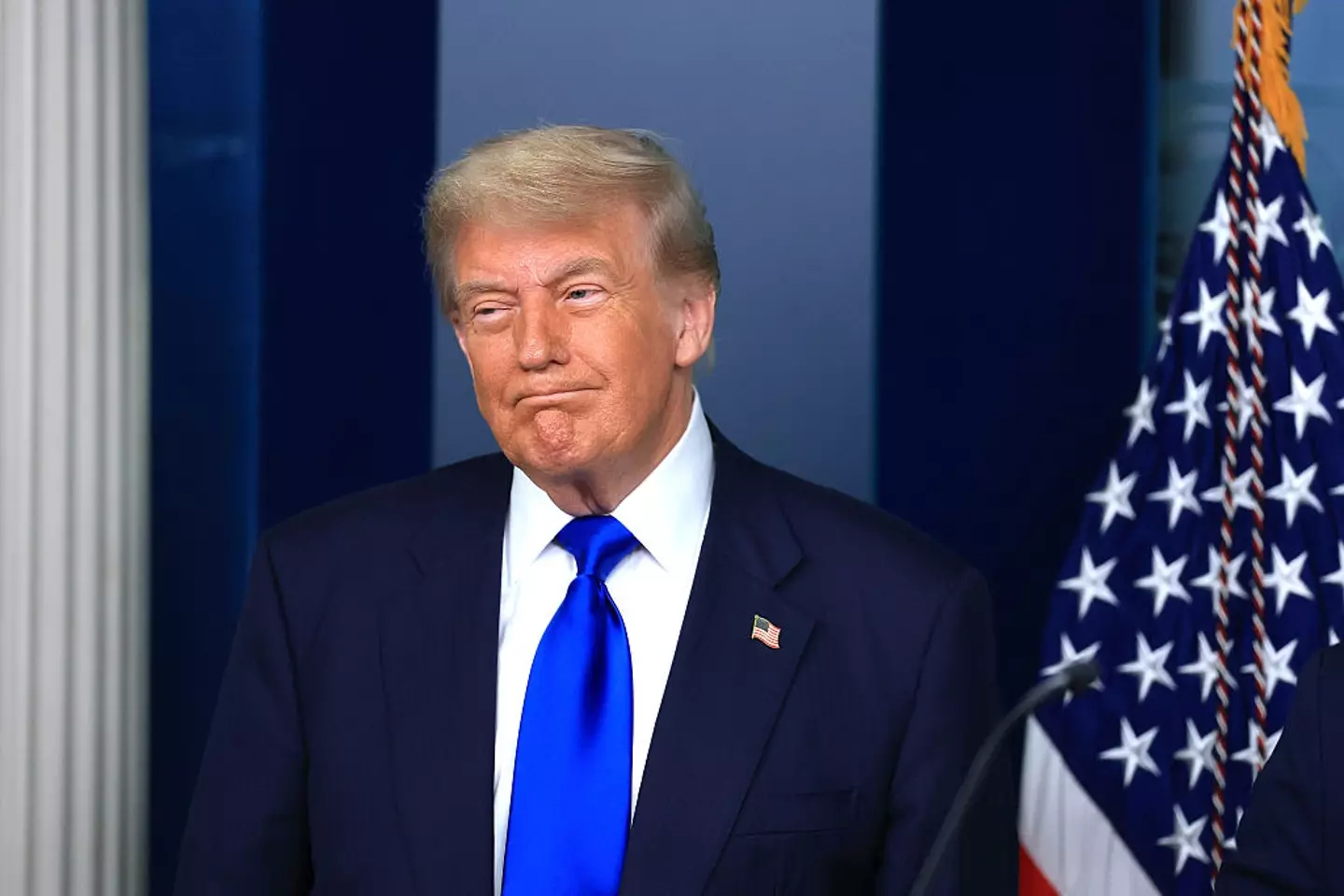 Trump seemed entirely confused as to why Boakai's English was so good (Joe Raedle/Getty Images)