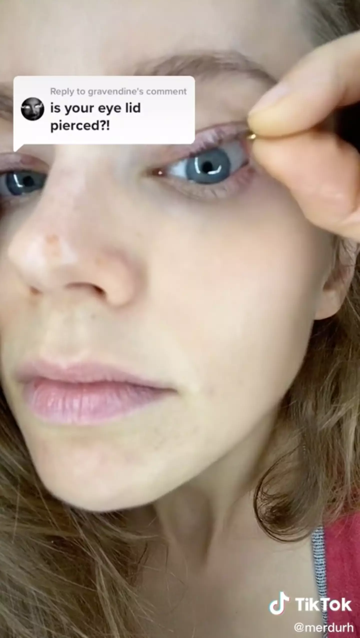 She shared a number of videos on TikTok about the piercing.