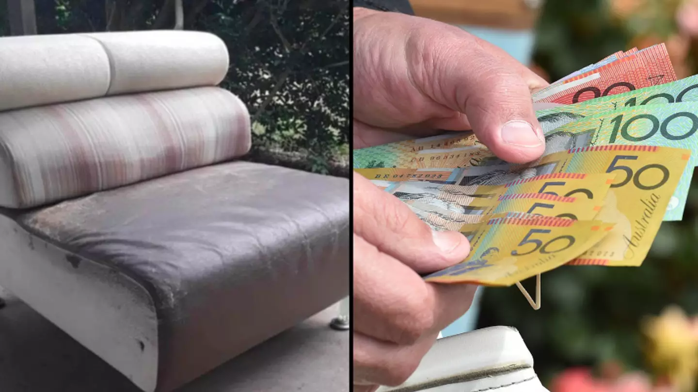 Elderly bloke horrified after realising the couch he had donated had $30,000 stuffed inside