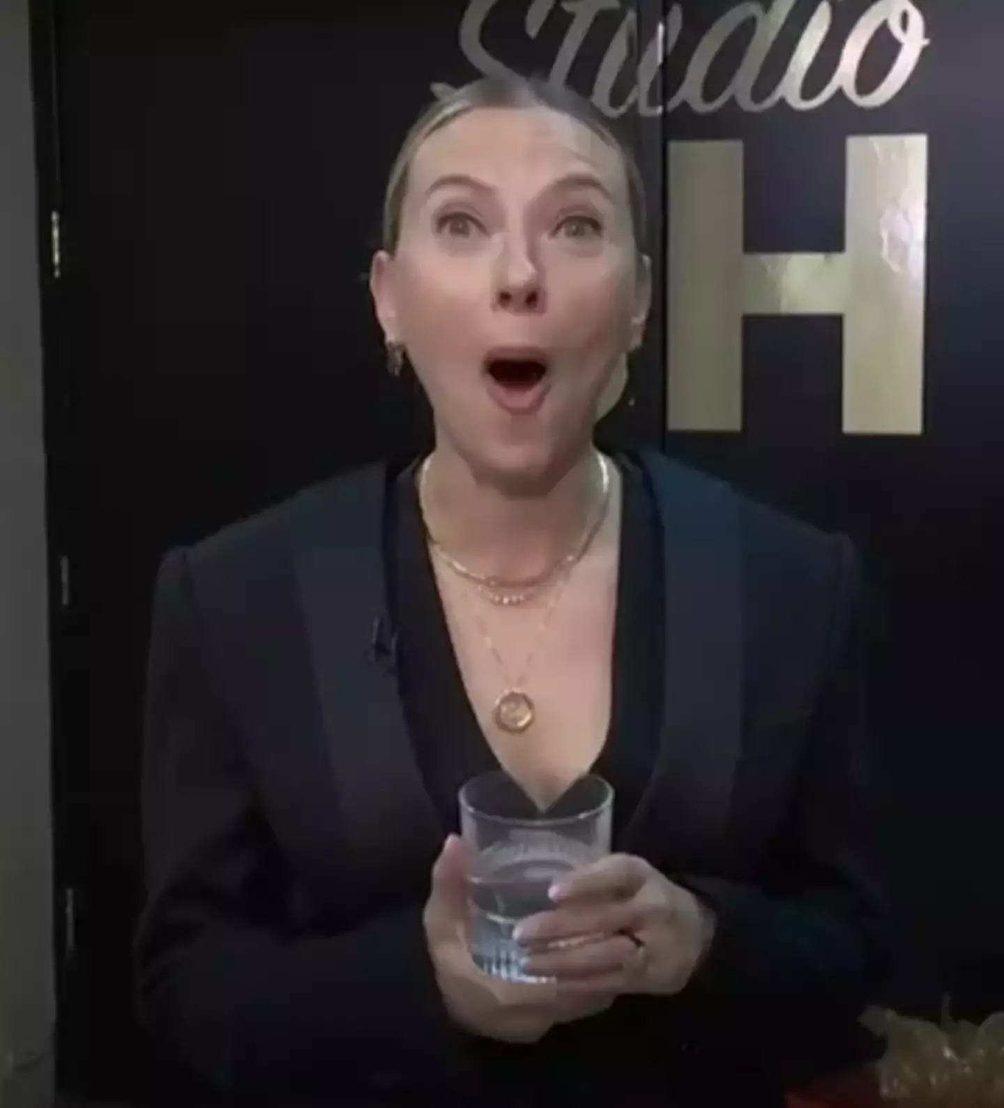 Johansson was totally taken aback by the joke (NBC)