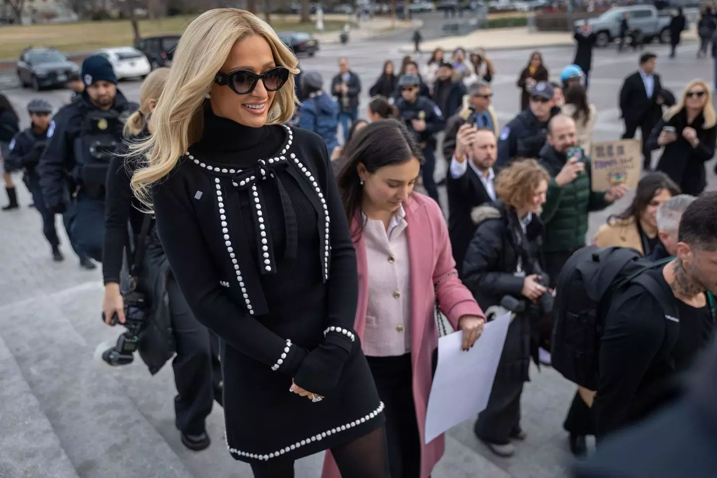 Paris Hilton appeared at Capitol Hill (Nathan Posner/Anadolu via Getty Images)