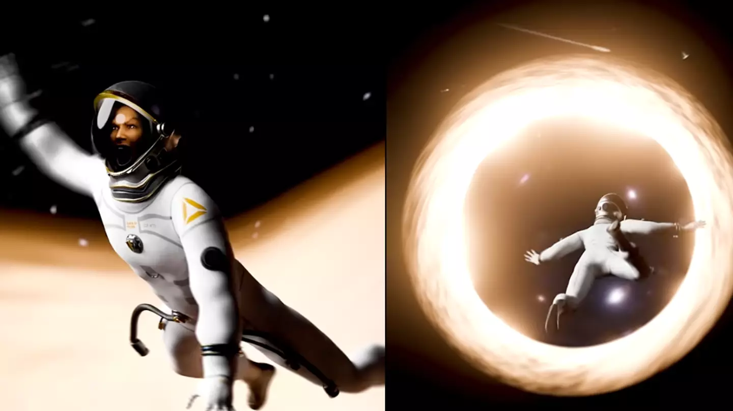 Terrifying simulation shows what would happen to our bodies if we were falling into a black hole in space