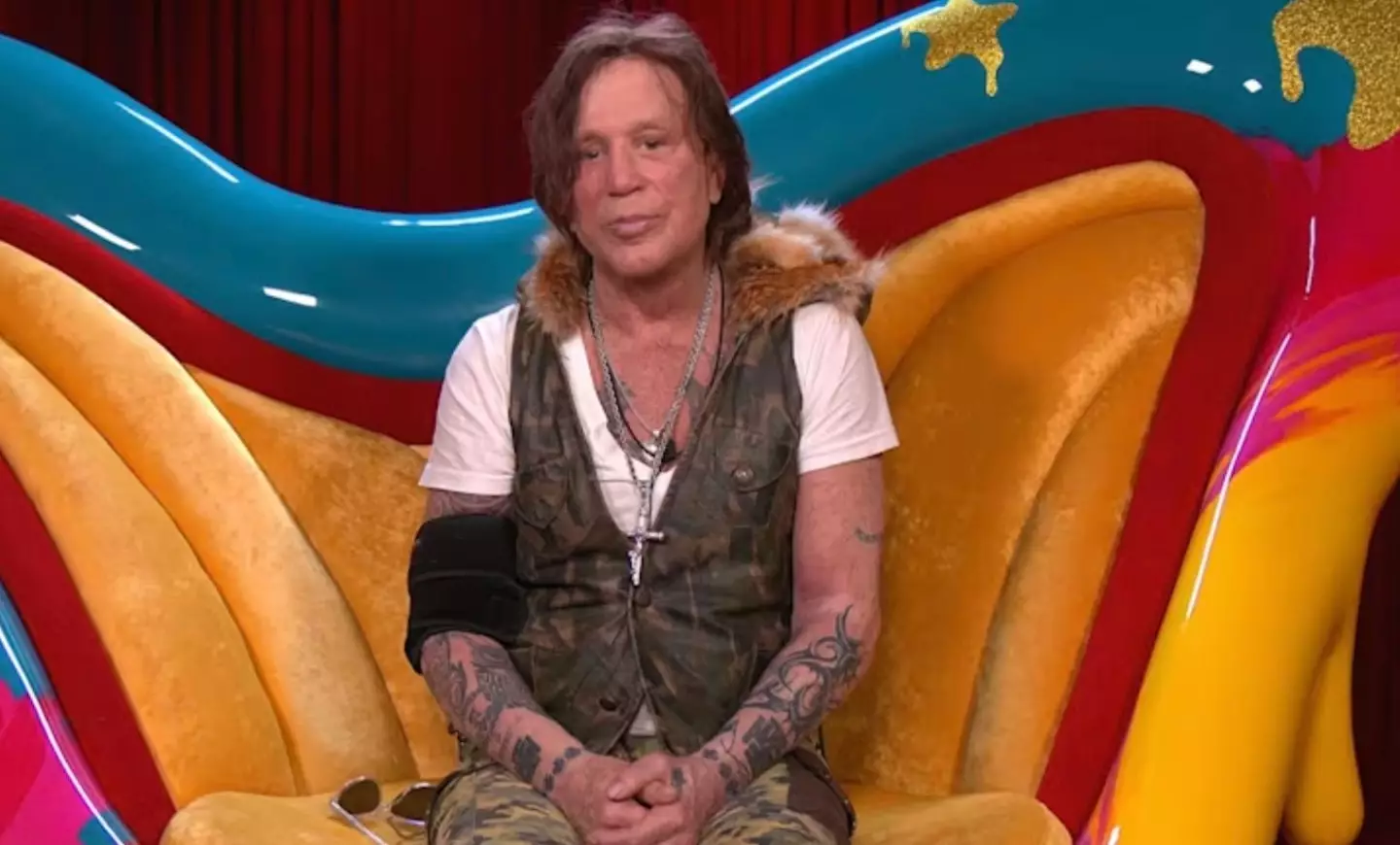 Mickey Rourke has been kicked out of Celebrity Big Brother (ITV)