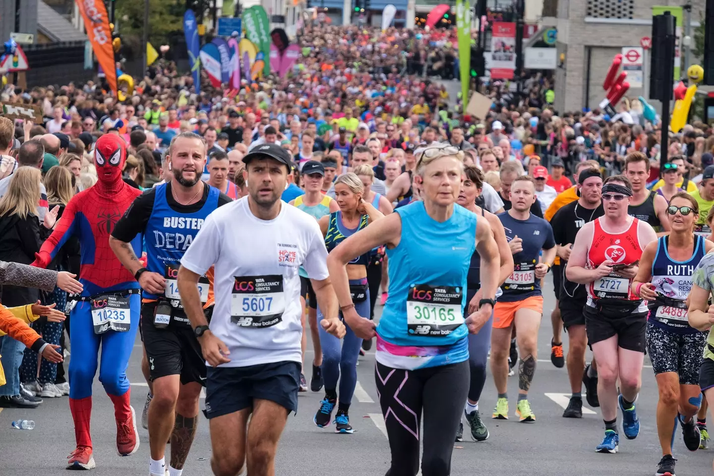More than 40,000 runners took part in yesterday's marathon.