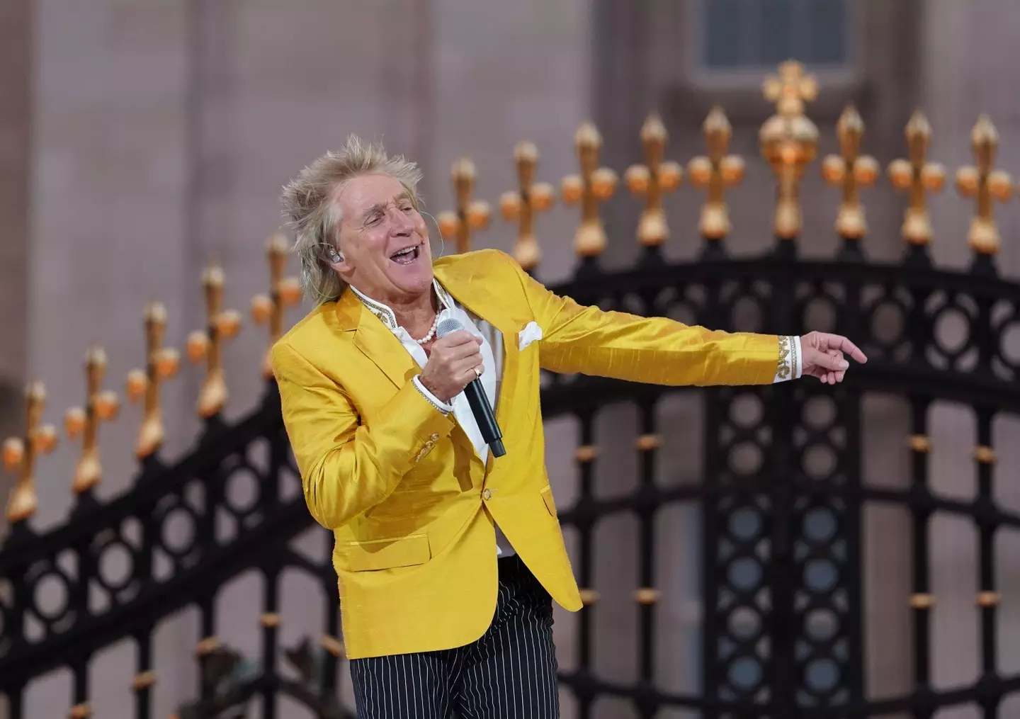 Sir Rod Stewart performed Sweet Caroline at the Platinum Party as a part of the Queen's Platinum Jubilee celebrations.