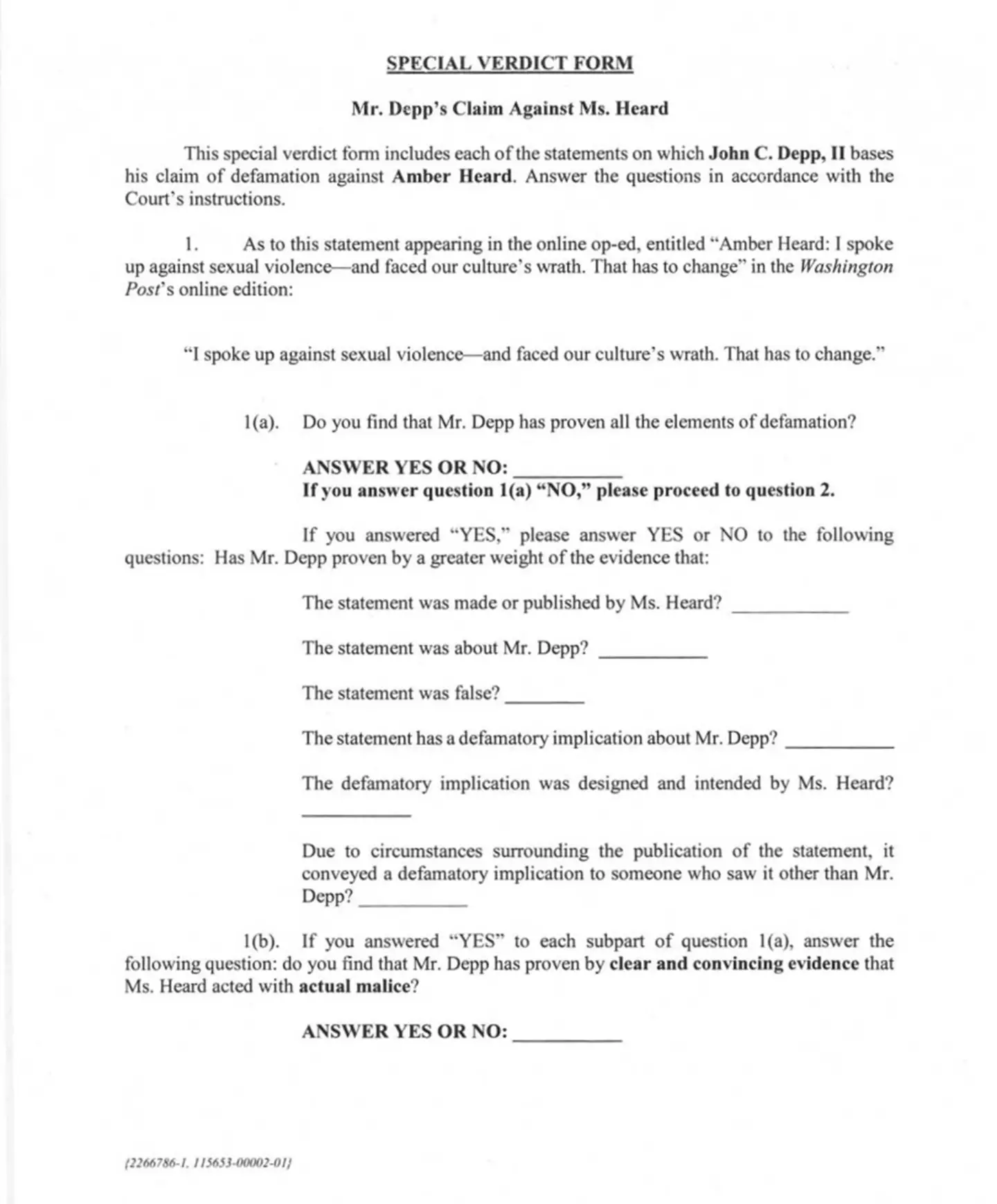 Jurors must answer 42 questions before reaching a verdict.