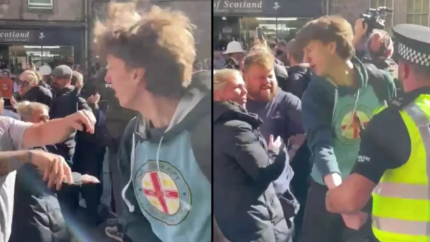 Protester who shouted abuse at Prince Andrew has been charged by police