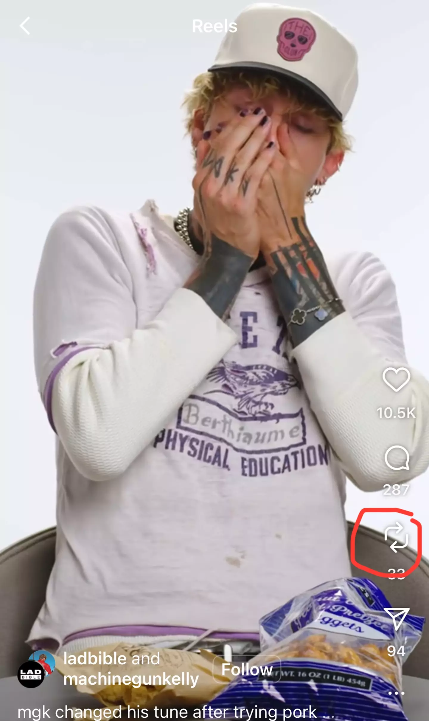 People are waking up to the repost feature this morning (Instagram/@ladbible)