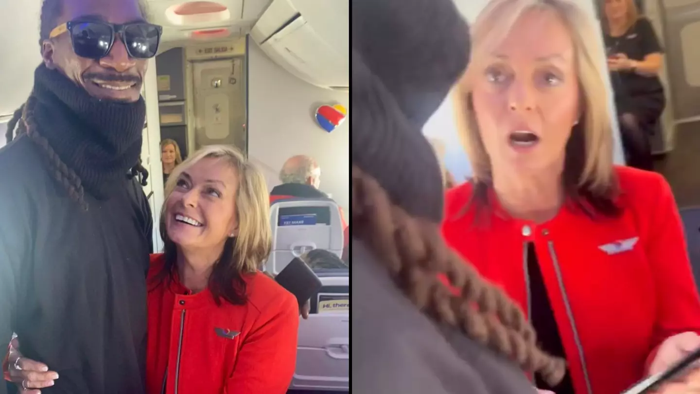 Flight attendant thought she met Snoop Dogg on her flight and asked man for a photo