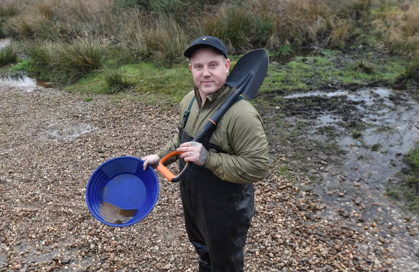The man found gold in a stream near a huge UK city.