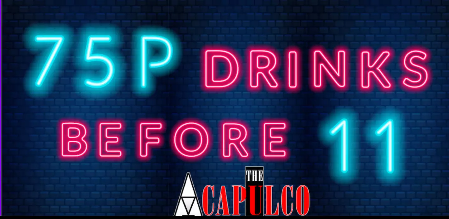 75p per drink, not a bad offer.