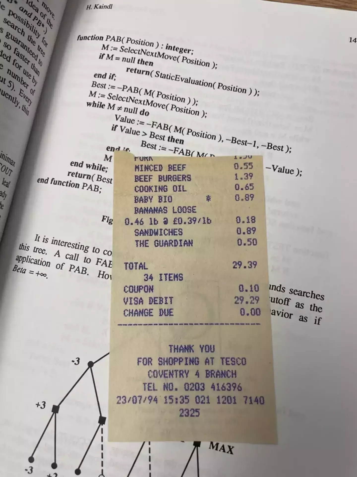 This old Tesco receipt left people stunned (Reddit/u_lukestrim)