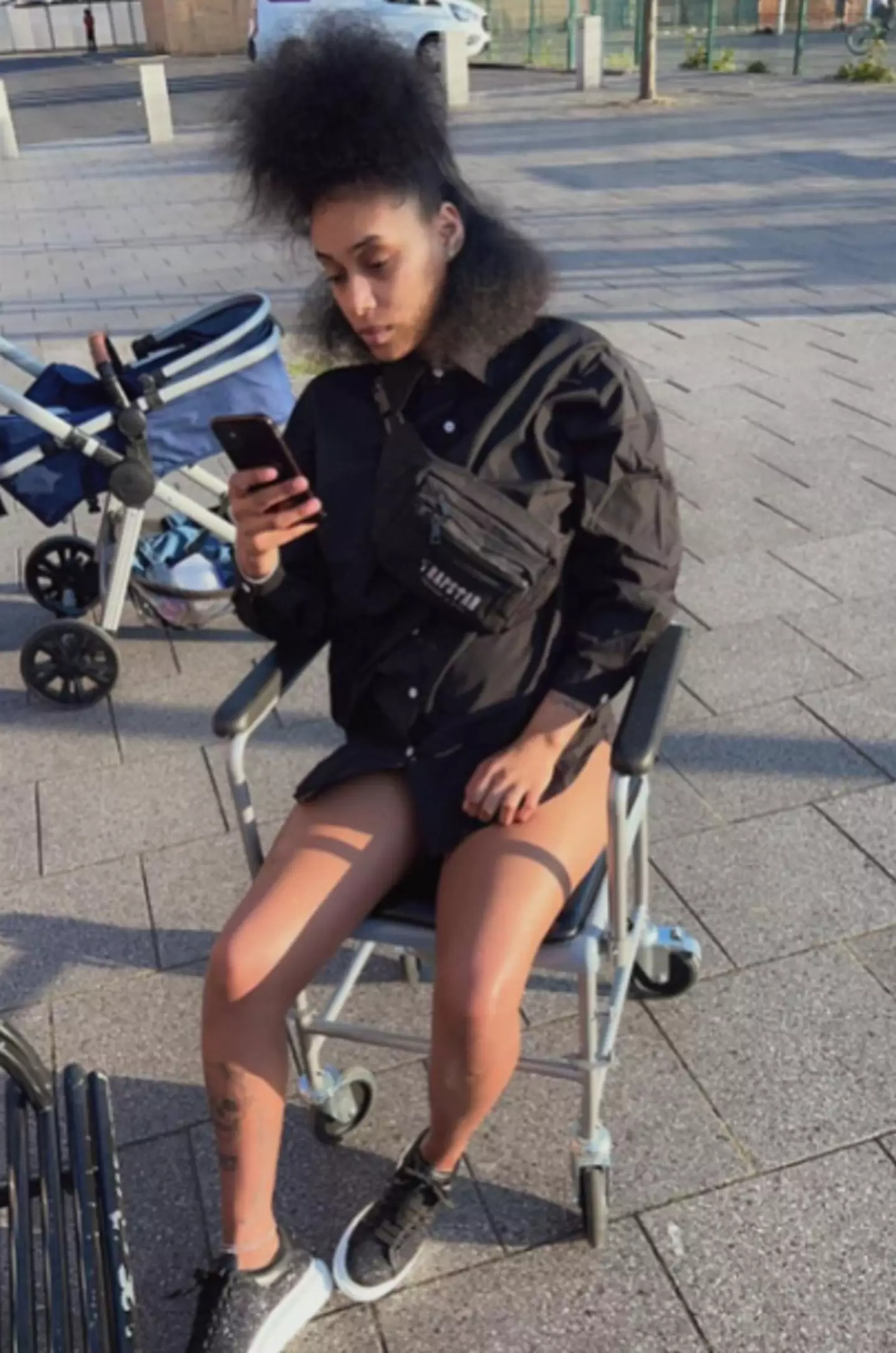 She now uses a wheelchair to get around.