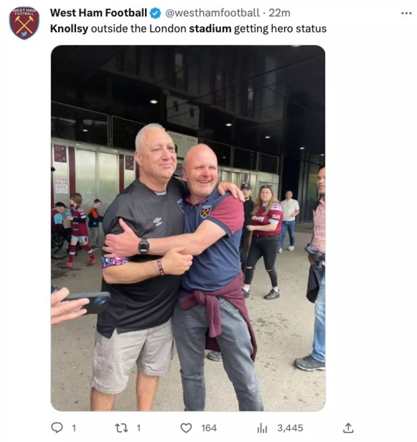 He's become a Hammers celebrity.