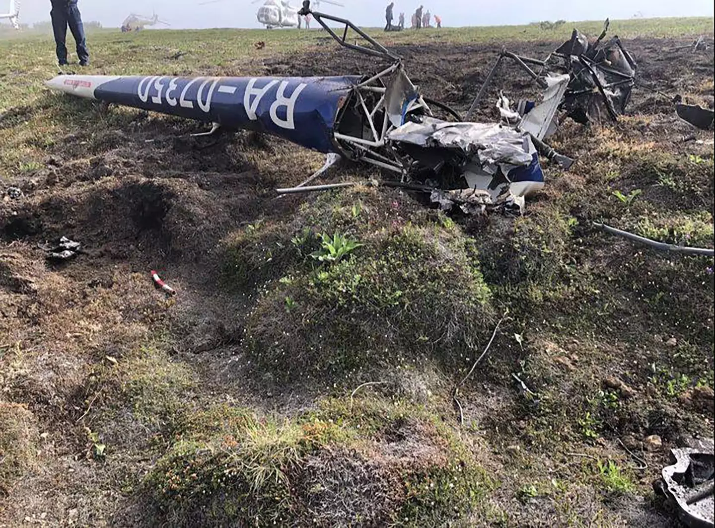The crashed helicopter was found a day later.
