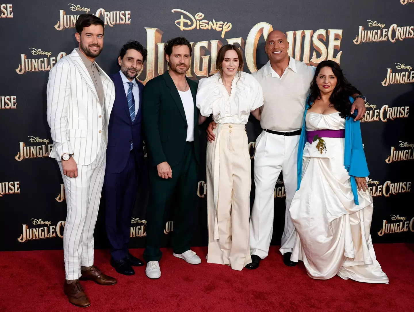 Whitehall and Johnson starred in Jungle Cruise together.